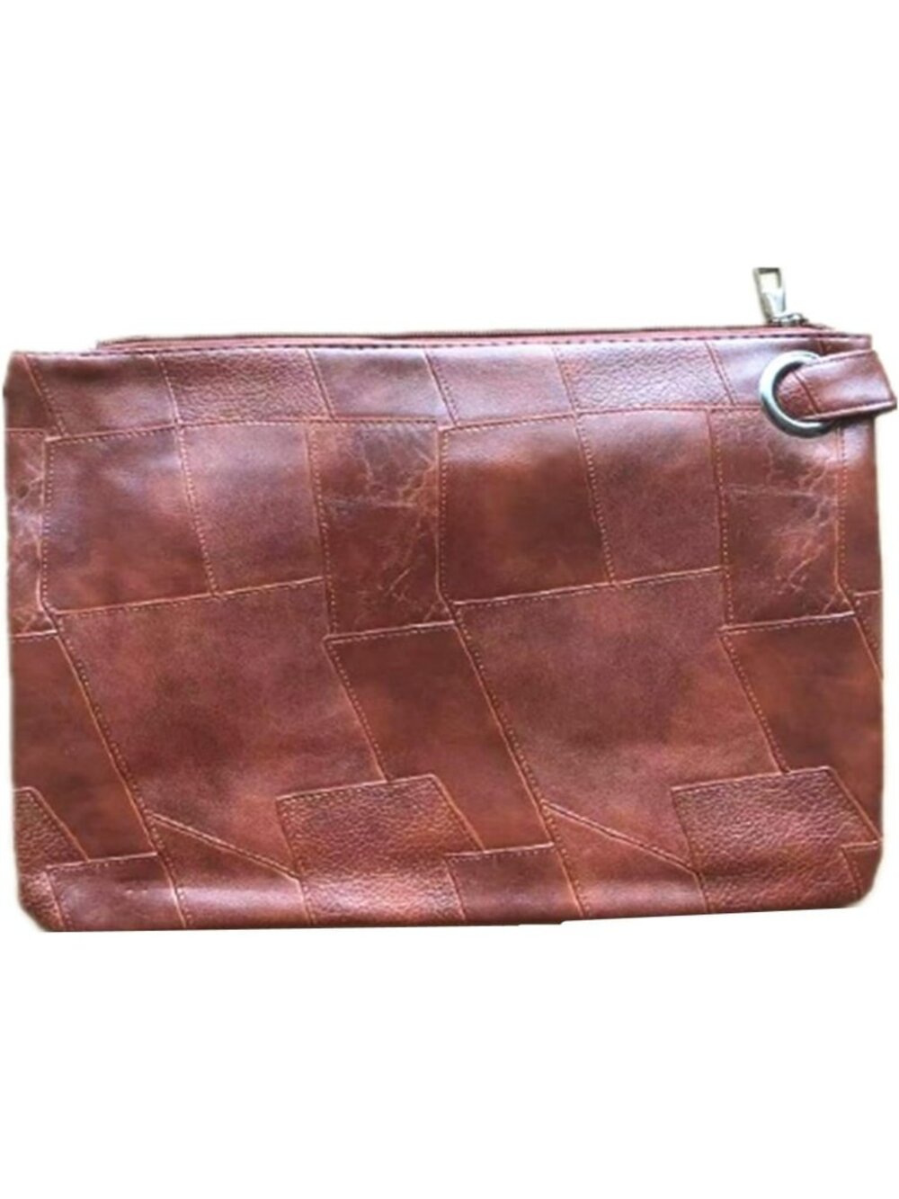 Women’s Patchwork Brown Wristlet Clutch Wedding Handbags Purse Party Evening Bag